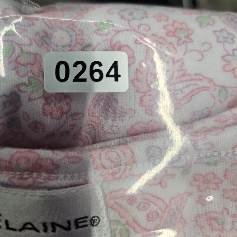 Miss Elaine Nightgown XL Pink Floral Paisley Long Cap Sleeve Lace Trim Maxi - Picture 16 of 16